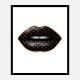 LV Black Lips Art Print LV Black Lips Art Print