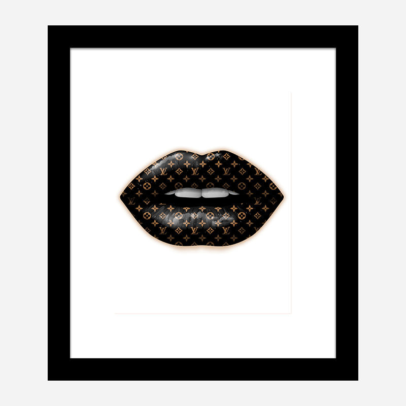 LV Black Lips Art Print LV Black Lips Art Print