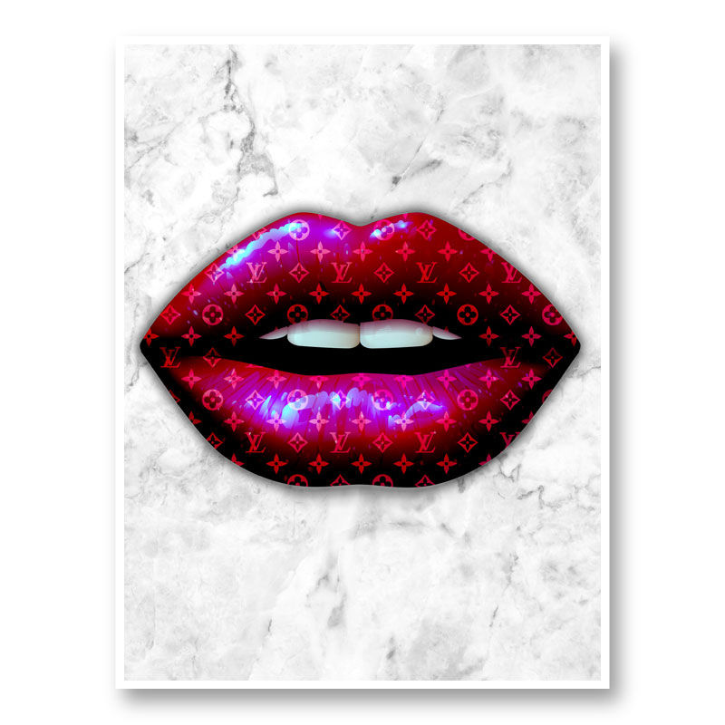 LV Red Lips Art Print