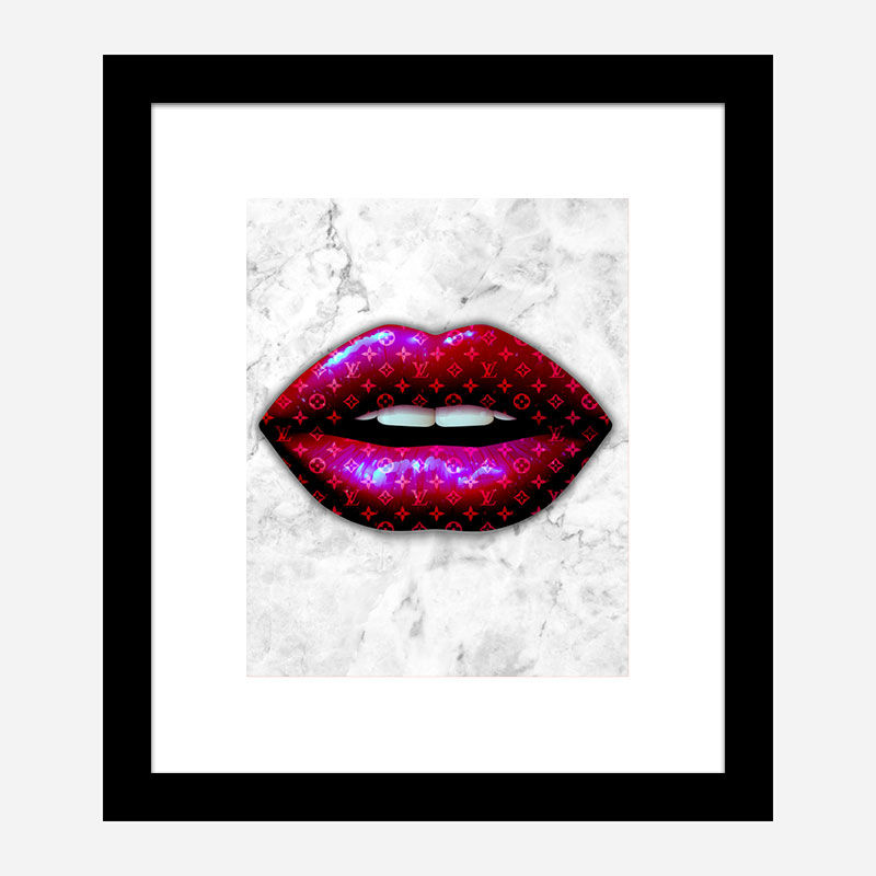 LV Red Lips Art Print