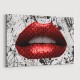 Gucci Red Lips Graffiti Wall Art