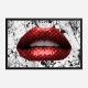 Gucci Red Lips Graffiti Wall Art