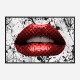 Gucci Red Lips Graffiti Wall Art