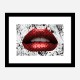 Gucci Red Lips Graffiti Wall Art