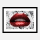 Gucci Red Lips Graffiti Wall Art