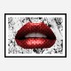 Gucci Red Lips Graffiti Wall Art