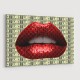 Gucci Dollars Red Lips Wall Art