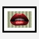 Gucci Dollars Red Lips Wall Art