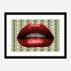 Gucci Dollars Red Lips Wall Art