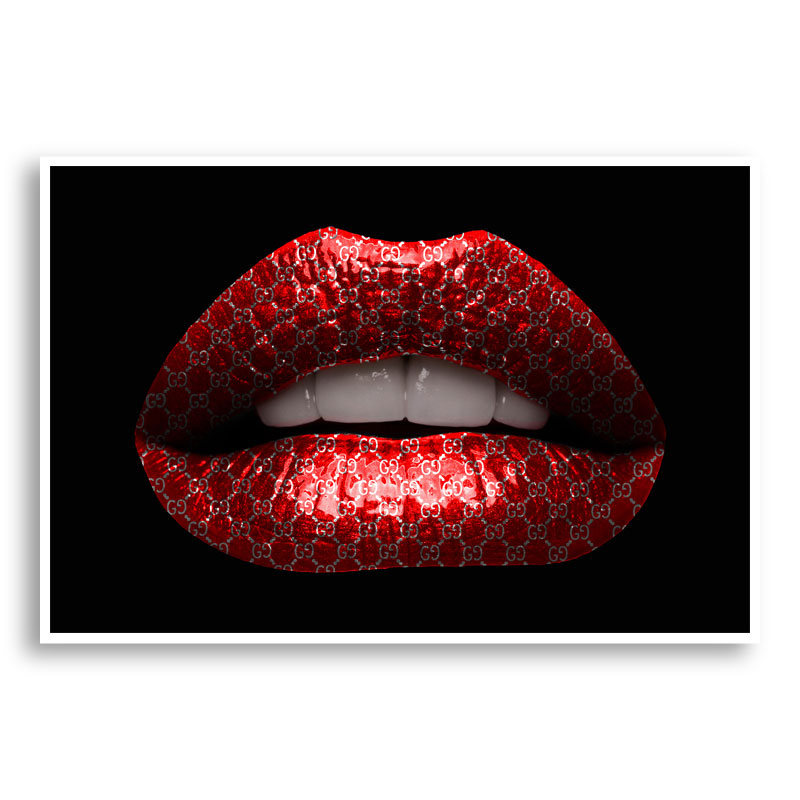 Gucci Red Lips Wall Art