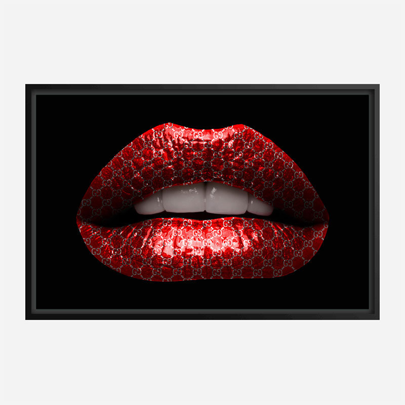 Gucci Red Lips Wall Art