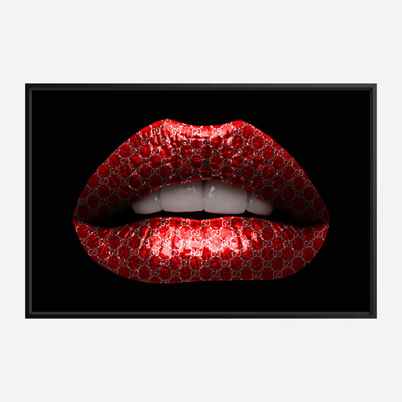 Gucci Red Lips Wall Art