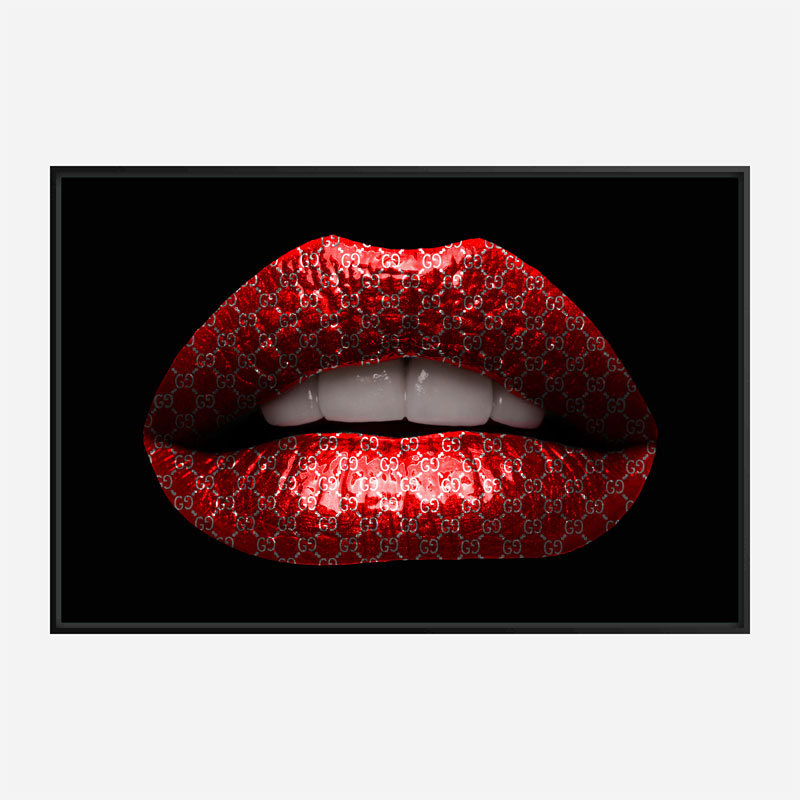 Gucci Red Lips Wall Art