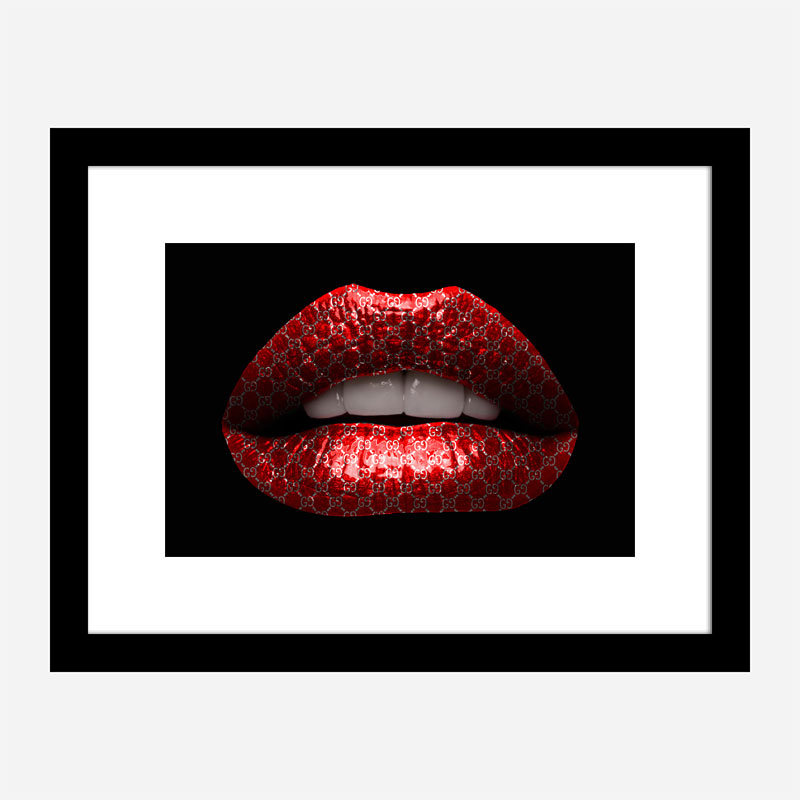 Gucci Red Lips Wall Art