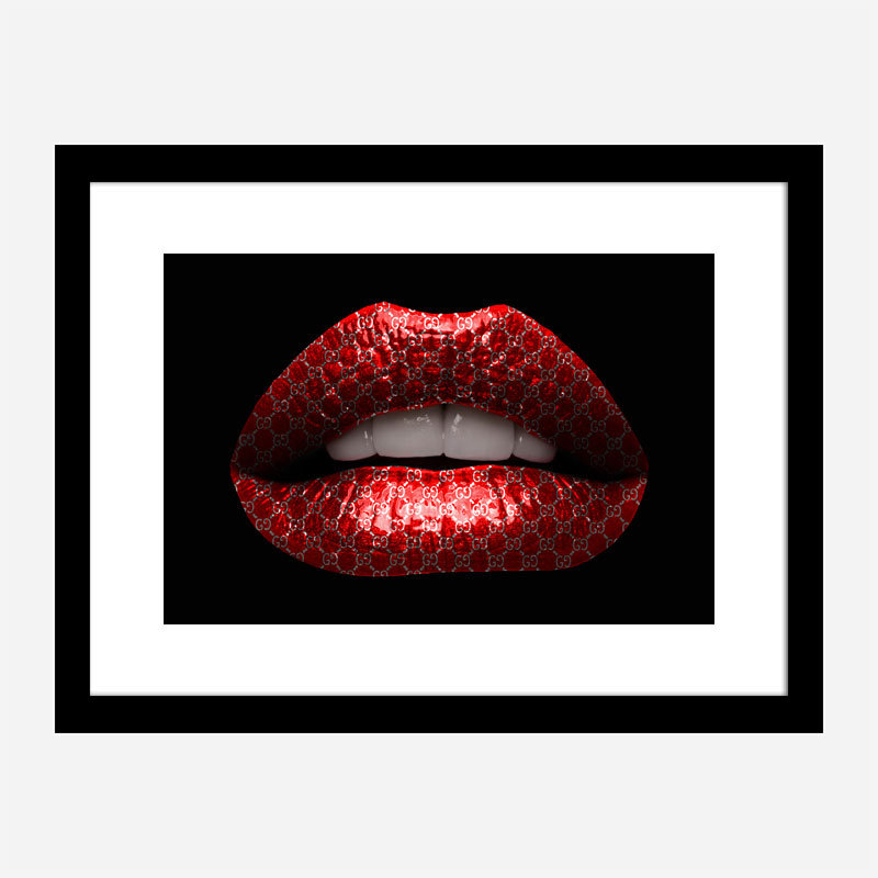 Gucci Red Lips Wall Art