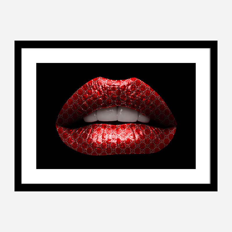 Gucci Red Lips Wall Art