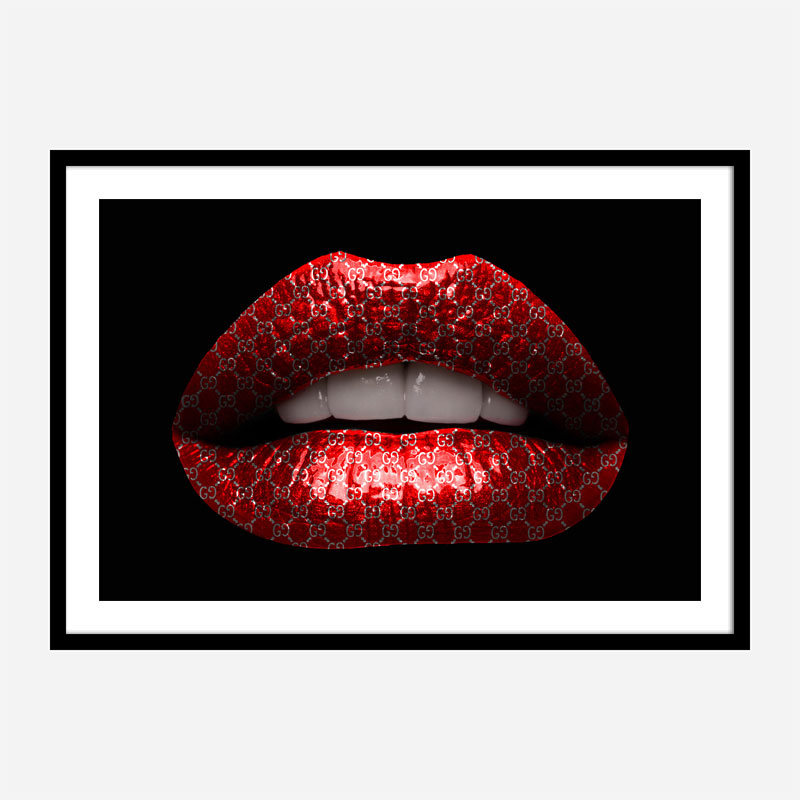 Gucci Red Lips Wall Art