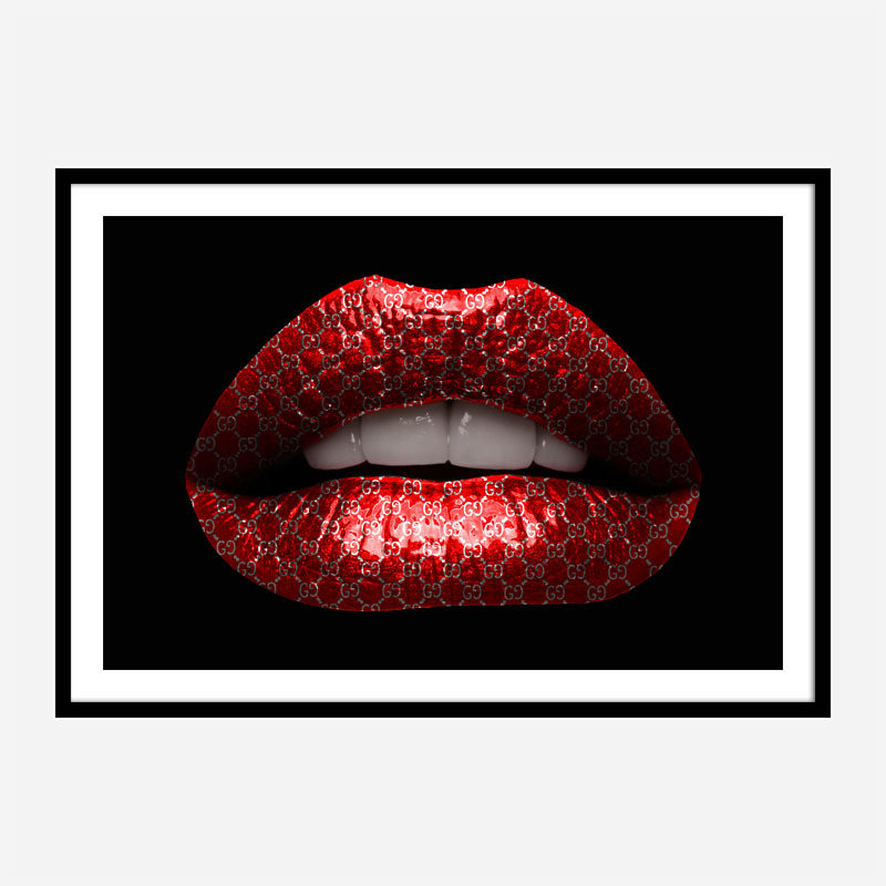 Gucci Red Lips Wall Art