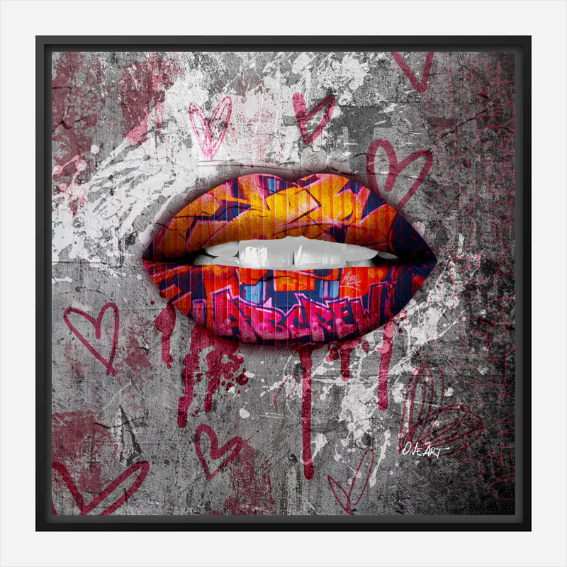 Graffiti Lips Art Print