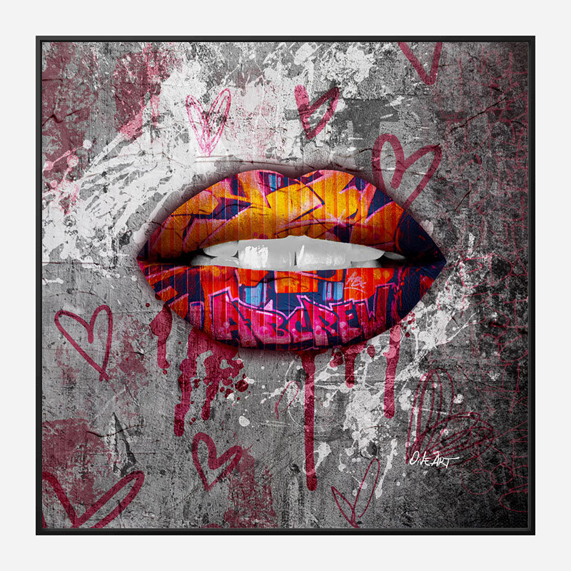 Graffiti Lips Art Print