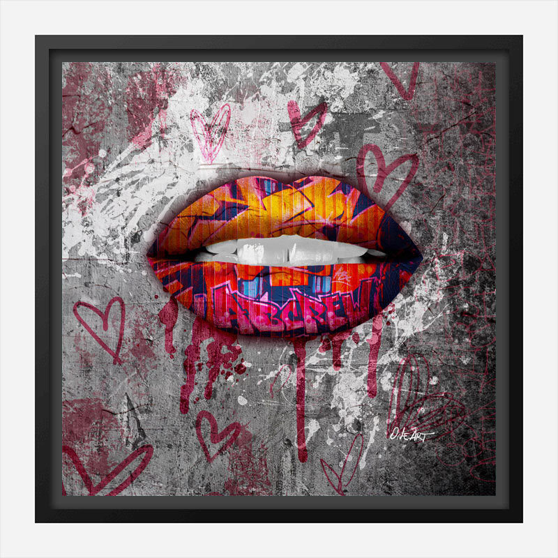 Graffiti Lips Art Print