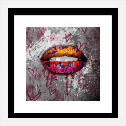 Louis Vuitton Graffiti Lips Canvas - Canvas Wall Art