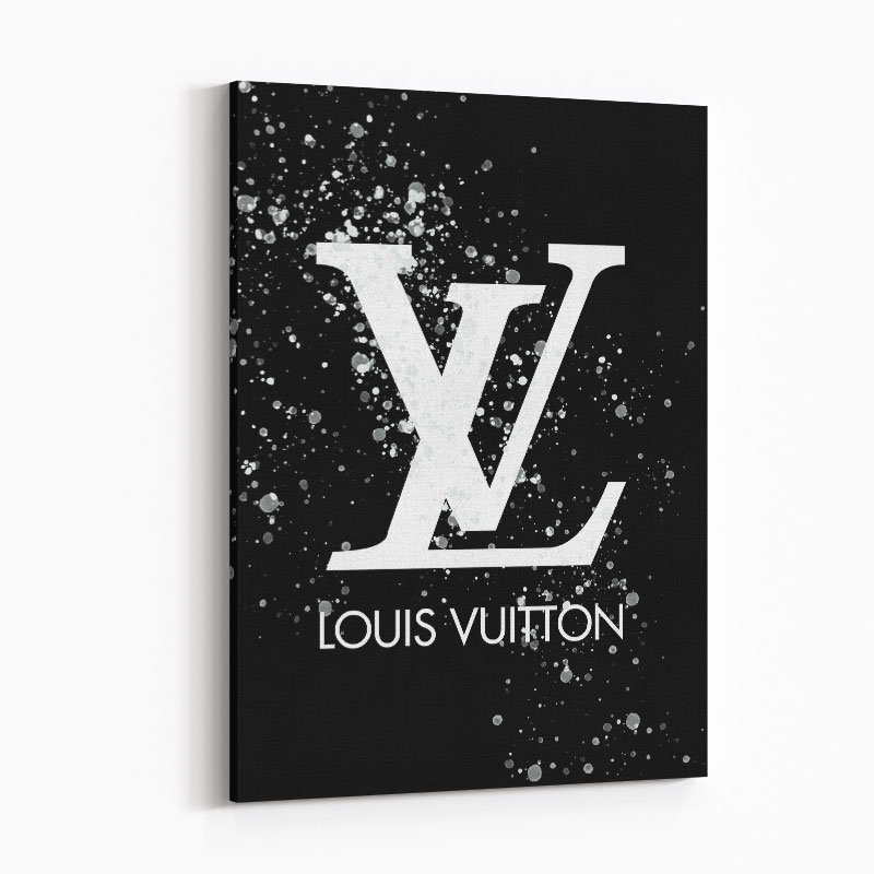 LV on Black & White Bubble Splashes LV on Black & White Bubble Splashes