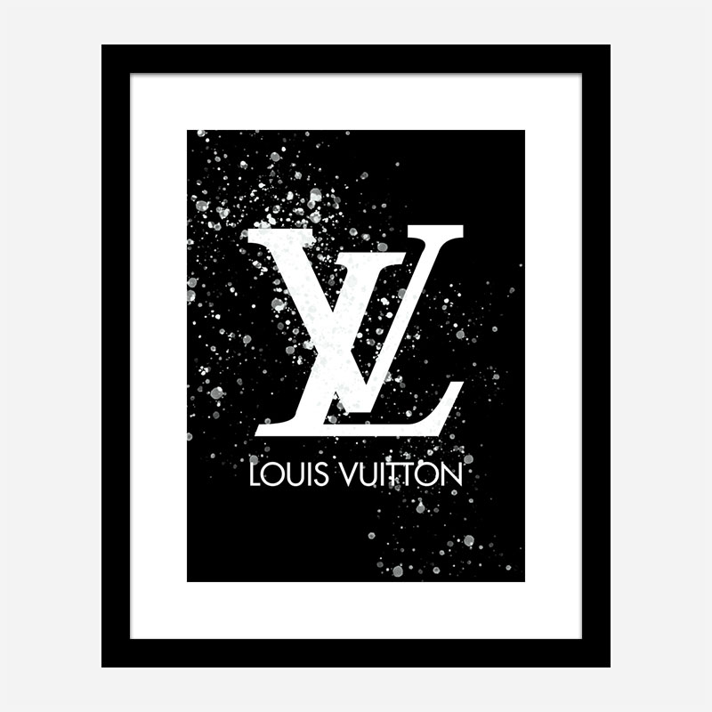 LV on Black & White Bubble Splashes LV on Black & White Bubble Splashes