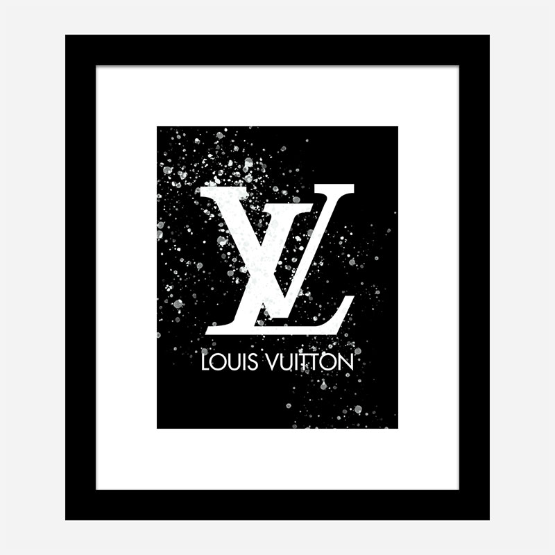 LV on Black & White Bubble Splashes LV on Black & White Bubble Splashes