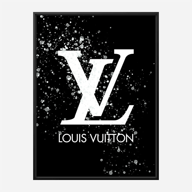 LV on Black & White Bubble Splashes LV on Black & White Bubble Splashes