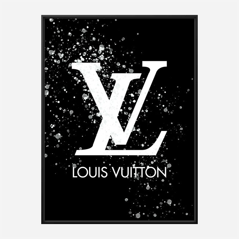 LV on Black & White Bubble Splashes LV on Black & White Bubble Splashes