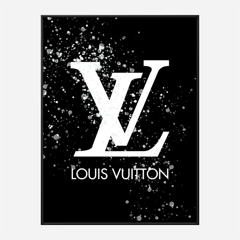 LV on Black & White Bubble Splashes LV on Black & White Bubble Splashes