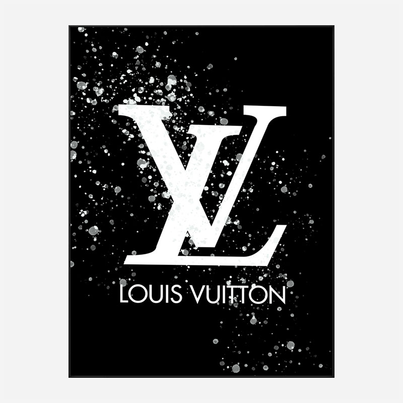 LV on Black & White Bubble Splashes LV on Black & White Bubble Splashes