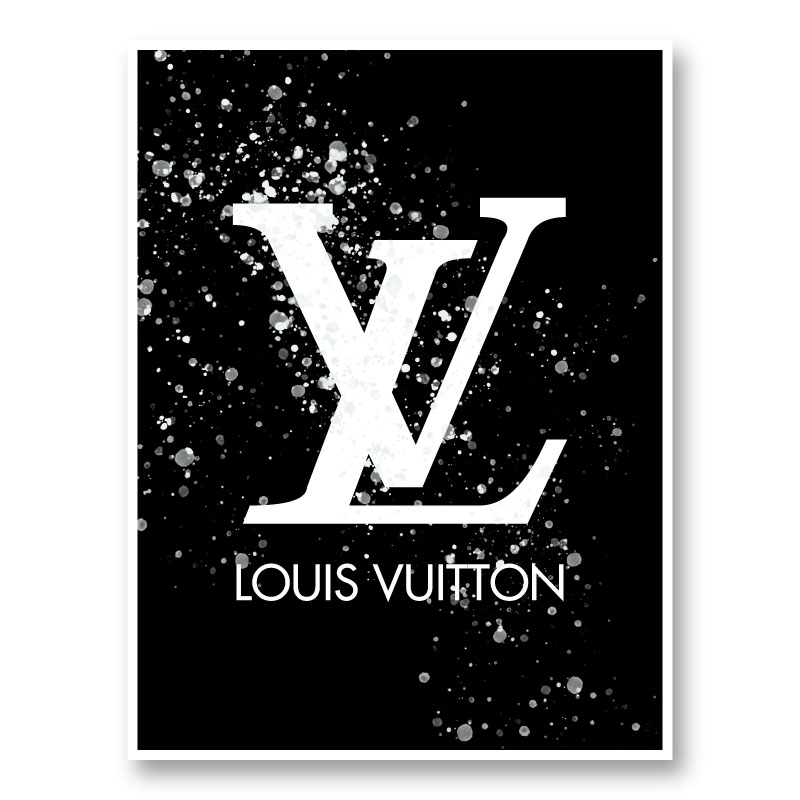 LV on Black & White Bubble Splashes LV on Black & White Bubble Splashes