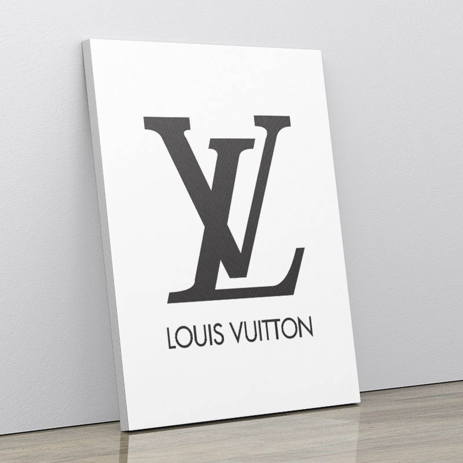 LV Logo Black & White Wall Art