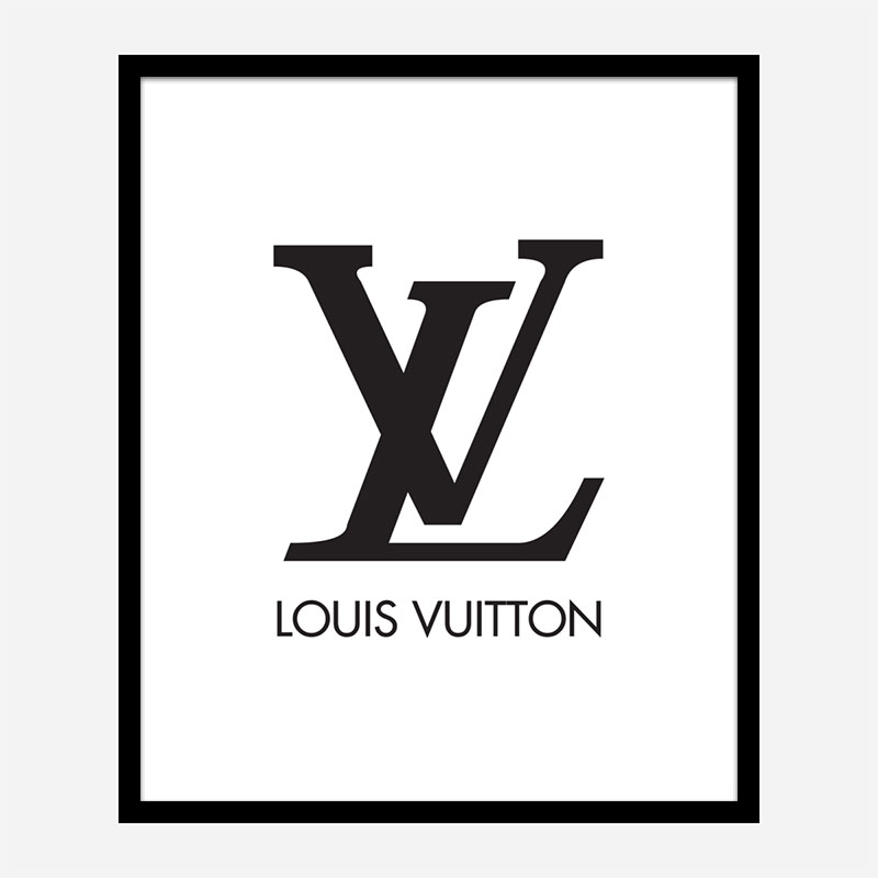 LV Logo Black & White Wall Art LV Logo Black & White Wall Art