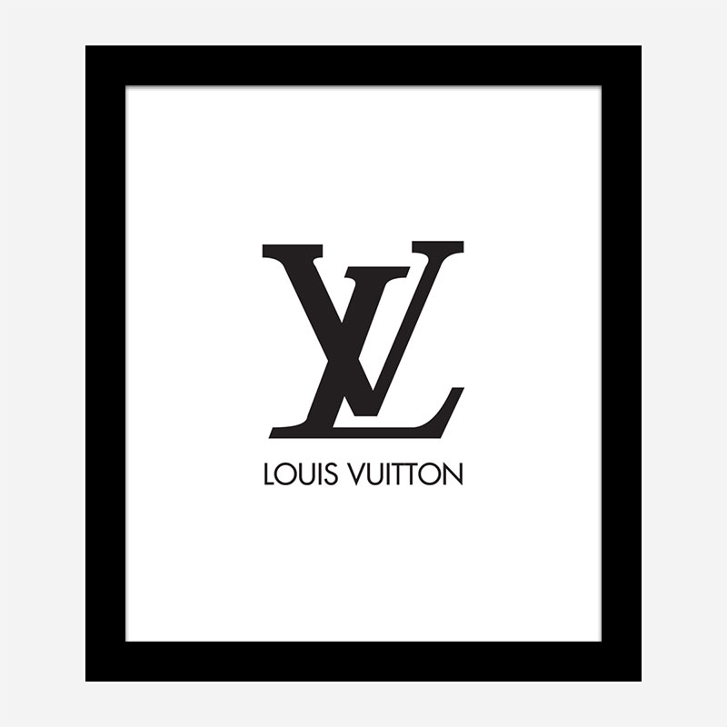 LV Logo Black & White Wall Art