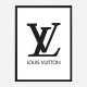 LV Logo Black & White Wall Art