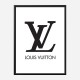 LV Logo Black & White Wall Art LV Logo Black & White Wall Art