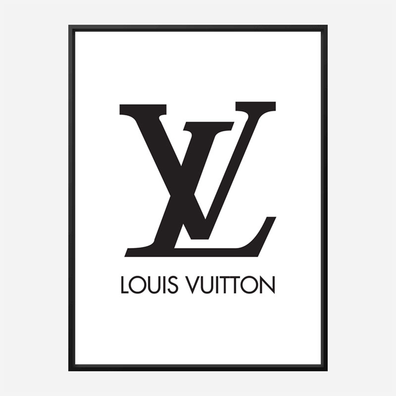 LV Logo Black & White Wall Art