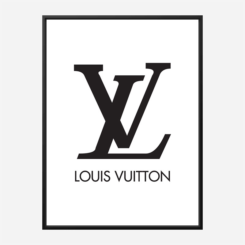 LV Logo Black & White Wall Art LV Logo Black & White Wall Art