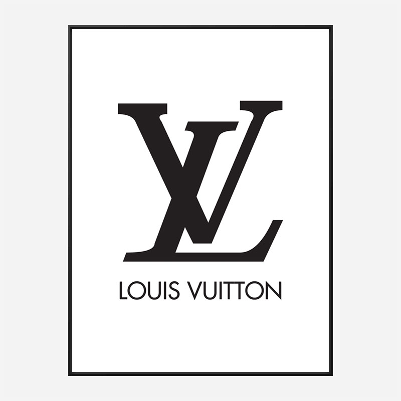 LV Logo Black & White Wall Art LV Logo Black & White Wall Art