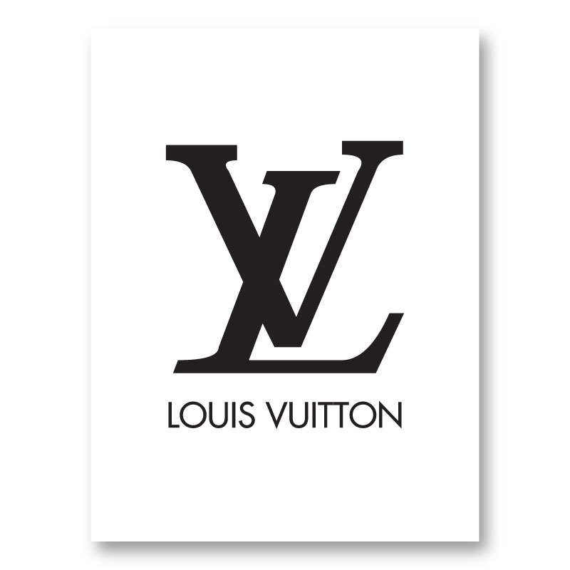 LV Logo Black & White Wall Art LV Logo Black & White Wall Art