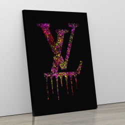 LV Dripping Logo Paint Splatter Art Print