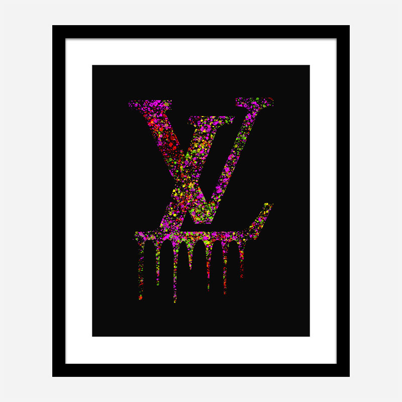 LV Dripping Logo Paint Splatter Art Print LV Dripping Logo Paint Splatter Art Print