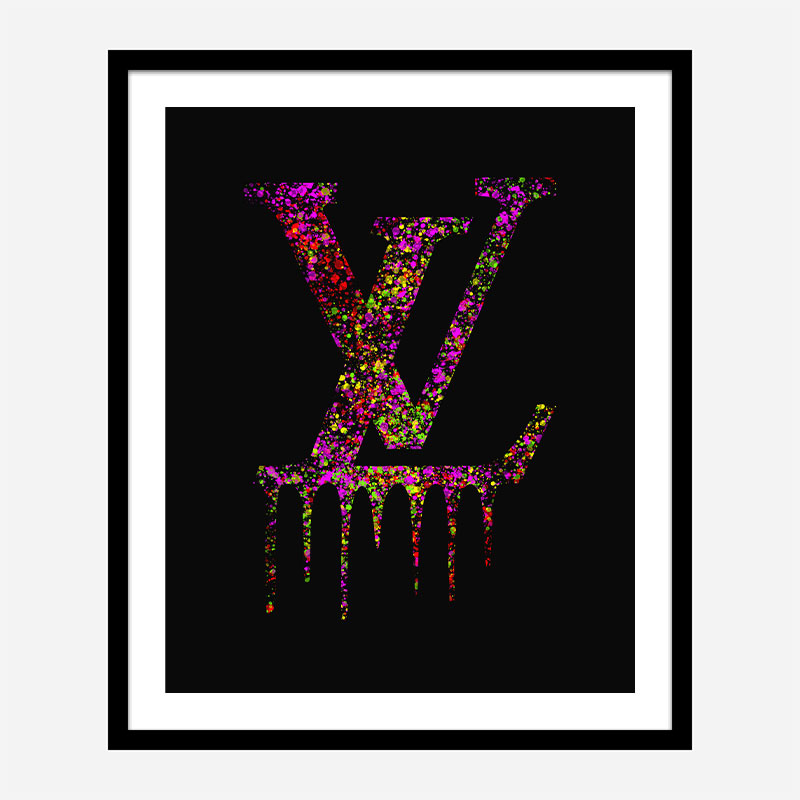 LV Dripping Logo Paint Splatter Art Print LV Dripping Logo Paint Splatter Art Print