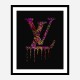 LV Dripping Logo Paint Splatter Art Print LV Dripping Logo Paint Splatter Art Print