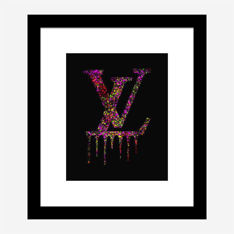 LV Dripping Logo Paint Splatter Art Print LV Dripping Logo Paint Splatter Art Print