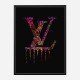LV Dripping Logo Paint Splatter Art Print LV Dripping Logo Paint Splatter Art Print