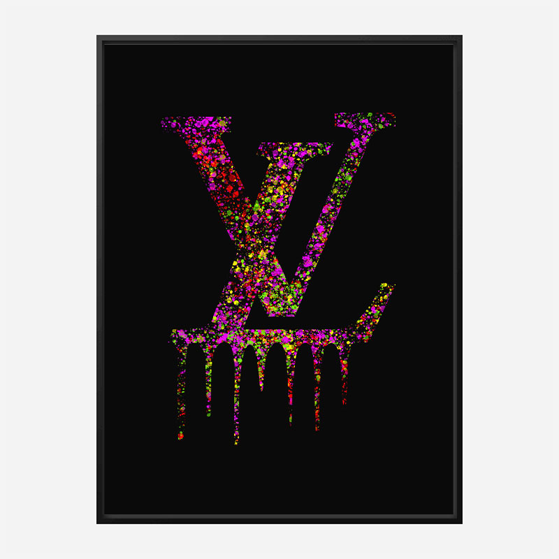 LV Dripping Logo Paint Splatter Art Print LV Dripping Logo Paint Splatter Art Print